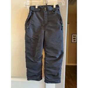 Unisex Kids Warm Insulated Roebuck &‎ Co. Black Snow Pants-Size Medium (5/6)